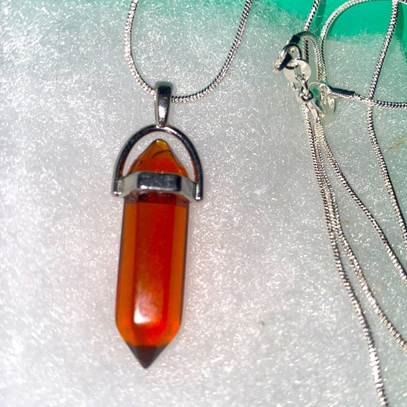 Boho Red Quartz Silver 24” Neckl… - Picture 6 of 6